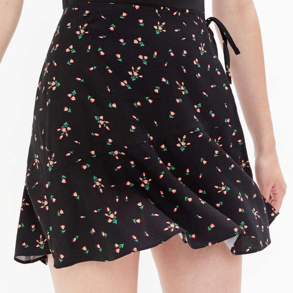 Urban Outfitters floral wrap mini skirt